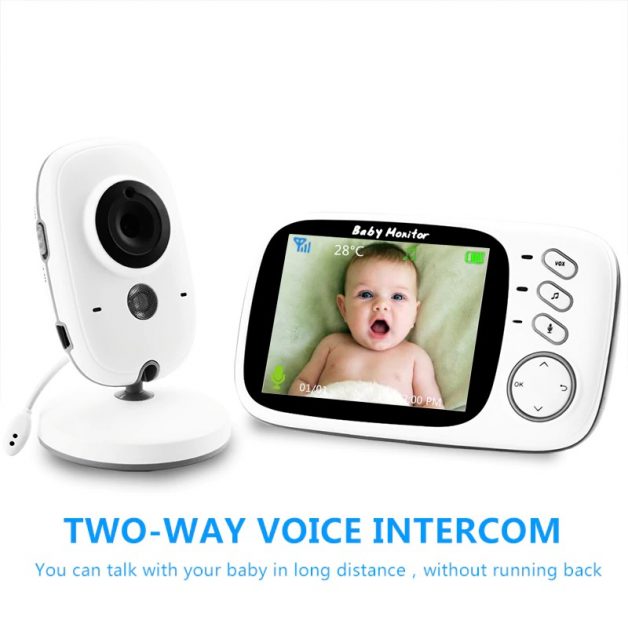 Monitor de bebê VB603 sem fio, LCD de 3,2