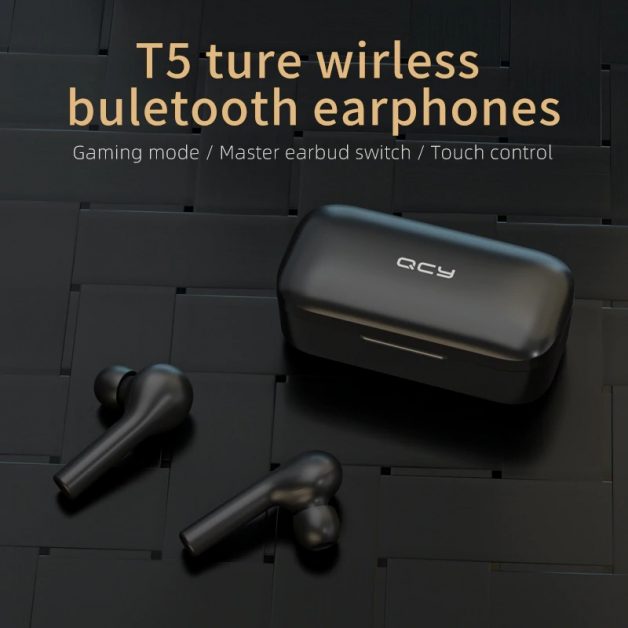 Qcy t5 fones de ouvido sem fio bluetooth v5.0