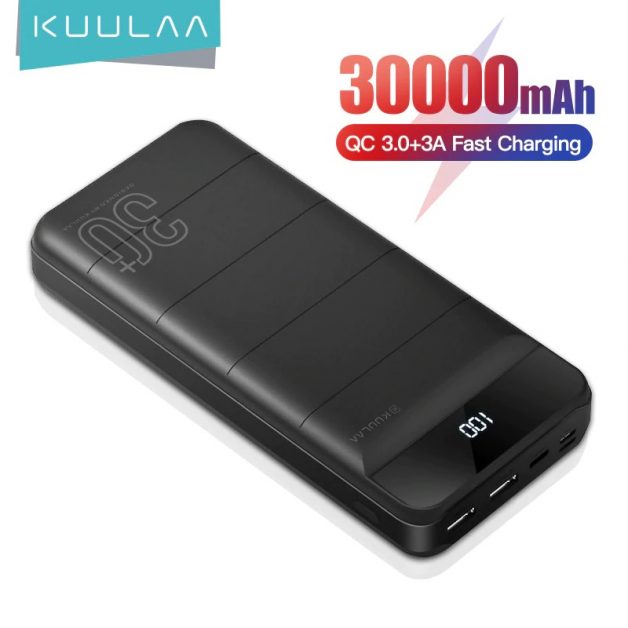 KUULAA Power Bank 30000mAh QC PD 3.0
