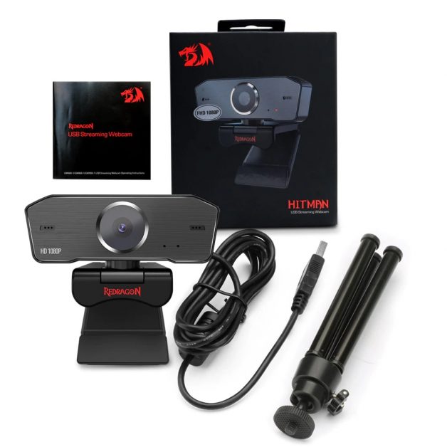 Redragon GW800 HITMAN USB HD Webcam Microfone Smart 1920 X 1080P 30fps