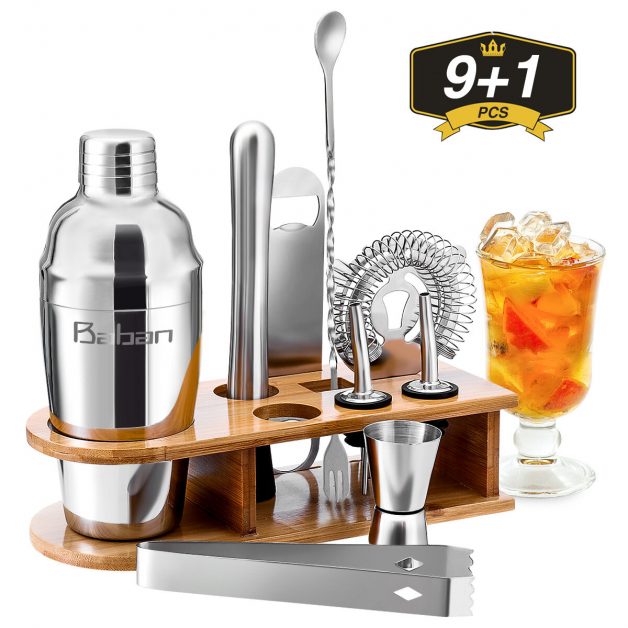 10Pcs Bartender Kit with Stand